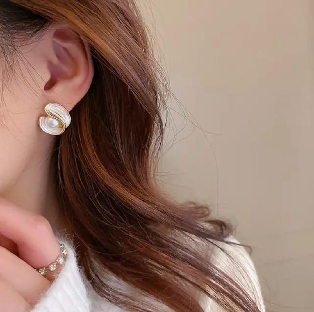 Casual Pearl Studs - View 2