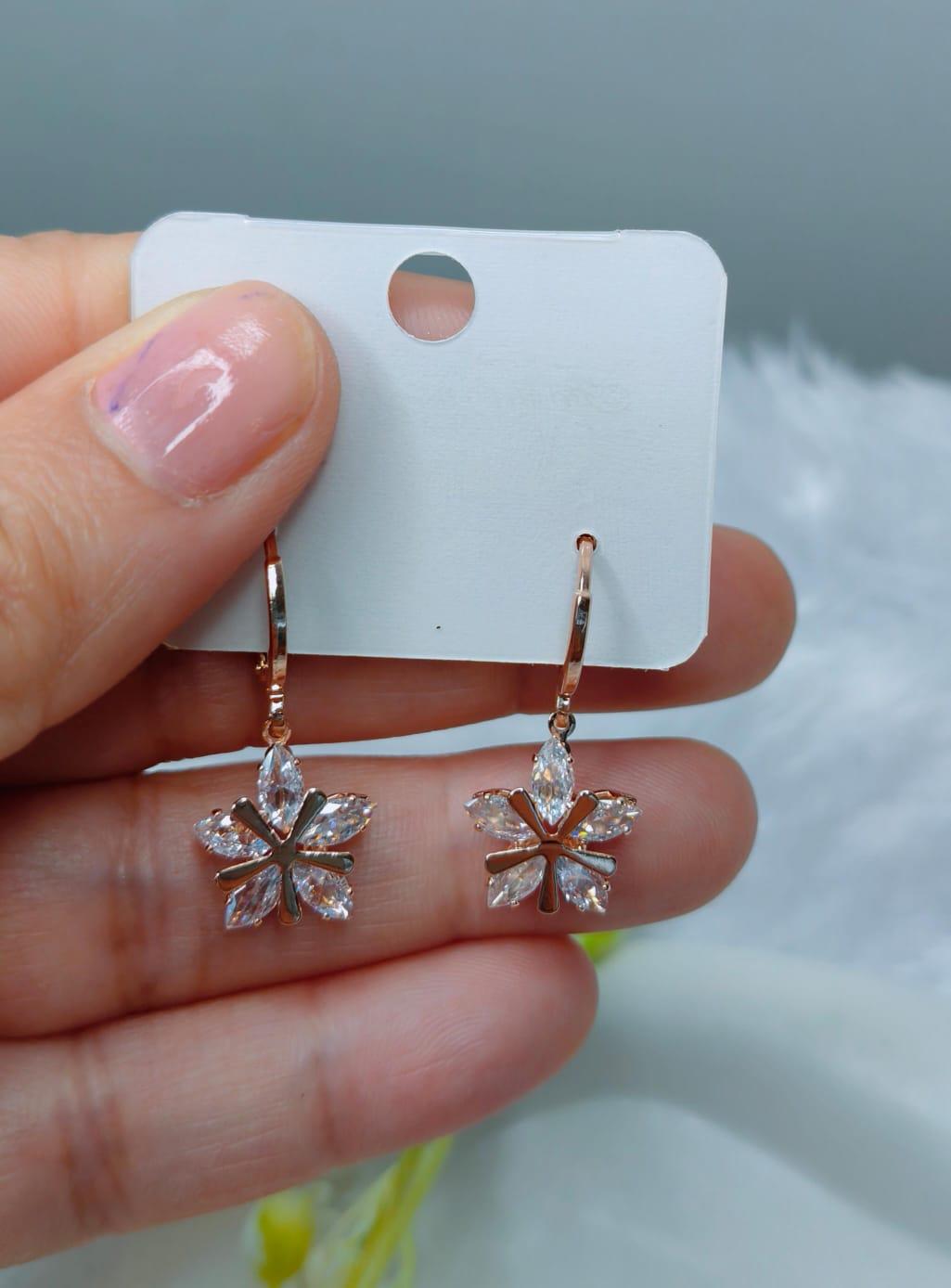 Floral Drop Earrings - View 2