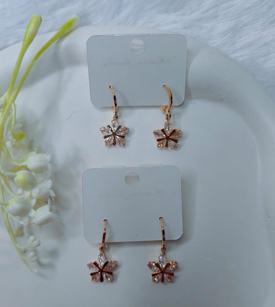 Floral Drop Earrings - View 3
