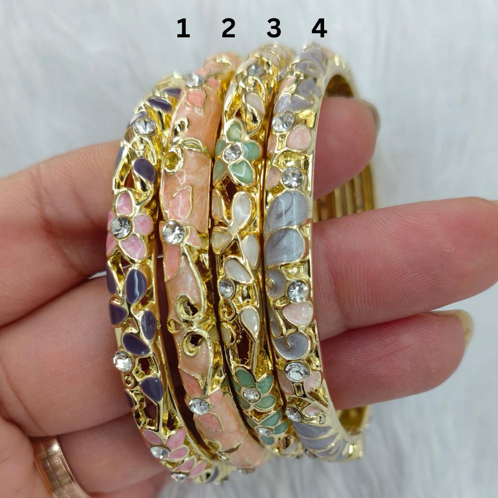 Floral Sparkle Bangles