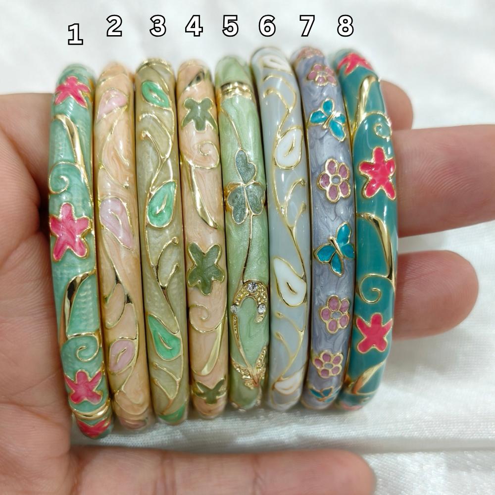 Floral Enamel Bangles