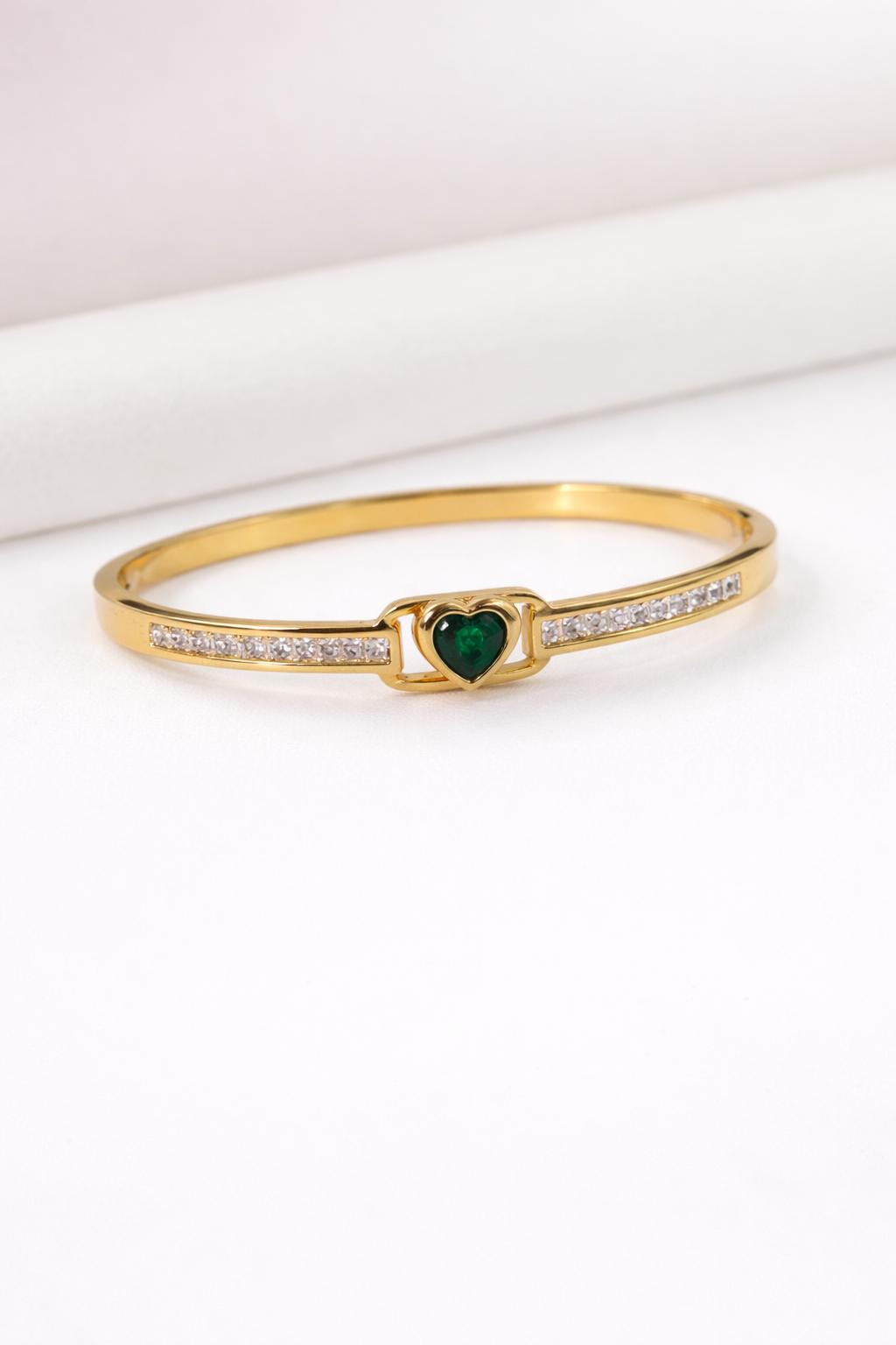 Heart Emerald Bracelet