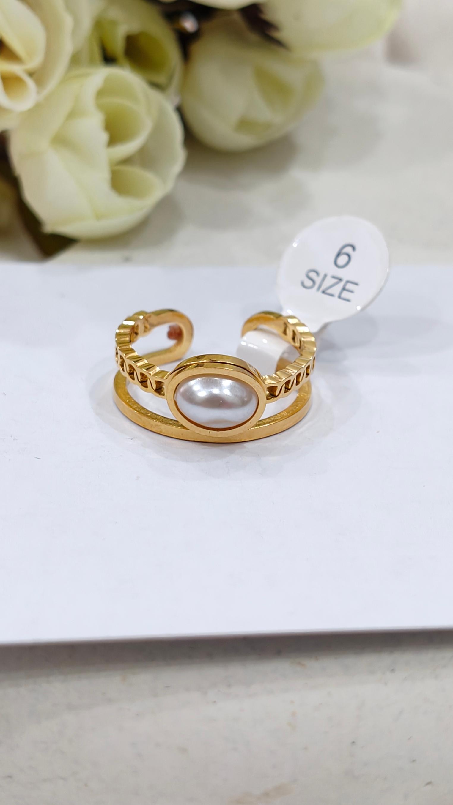 Elara Pearl Orbit Ring